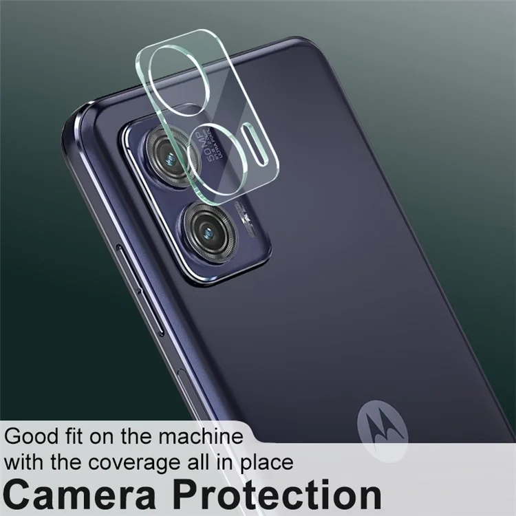 IMAK For Motorola Moto G73 5G Tempered Glass Camera Lens Protector Integrated Lens Film+Acrylic Lens Cap