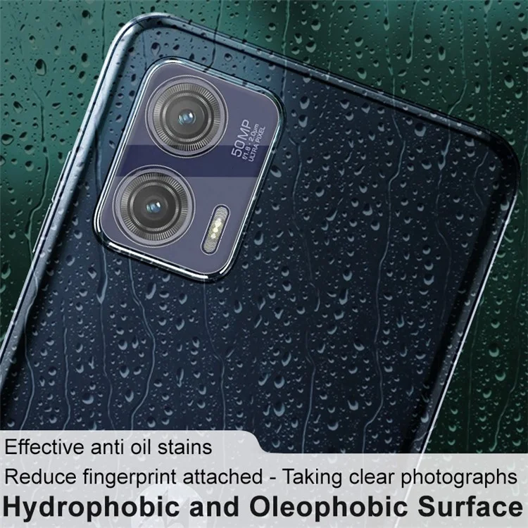 IMAK For Motorola Moto G73 5G Tempered Glass Camera Lens Protector Integrated Lens Film+Acrylic Lens Cap