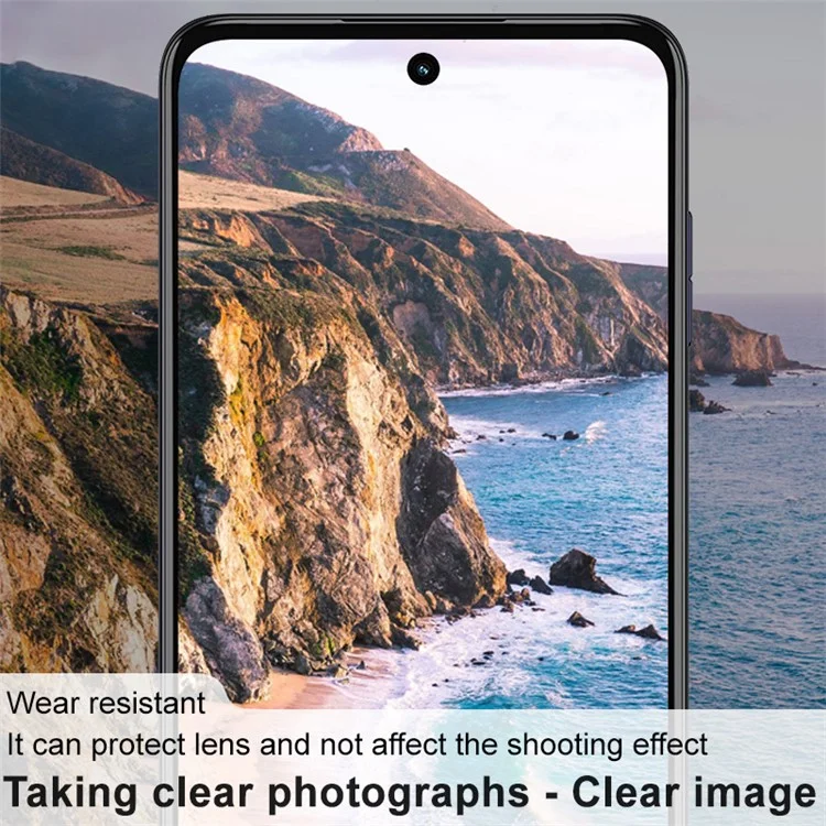 IMAK For Motorola Moto G73 5G Tempered Glass Camera Lens Protector Integrated Lens Film+Acrylic Lens Cap