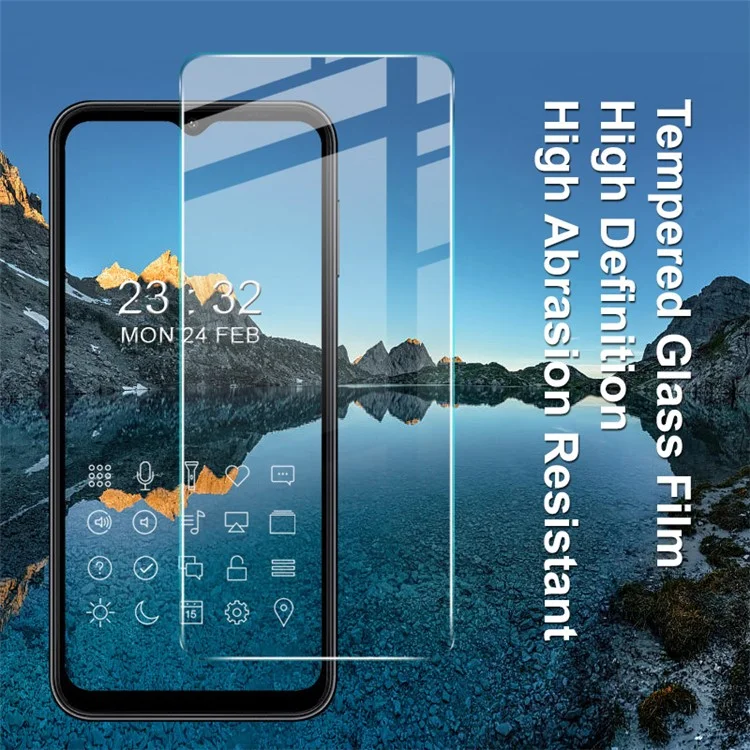 IMAK H Series Per Samsung Galaxy A14 4G / 5G Pellicola Protettiva Dello Schermo Antiesplosione Incollato Interamente HD Vetro Temperato