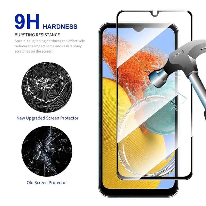 ENKAY HAT PRINCE for Samsung Galaxy M14 5G Phone Full Screen Protector High Aluminium-silicon Glass 0.26mm 9H 2.5D Screen Film