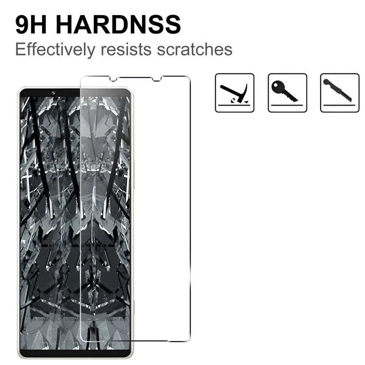 For Sony Xperia 1 V Anti-explosion Screen Protector 2.5D Arc Edge HD Clear Tempered Glass Film