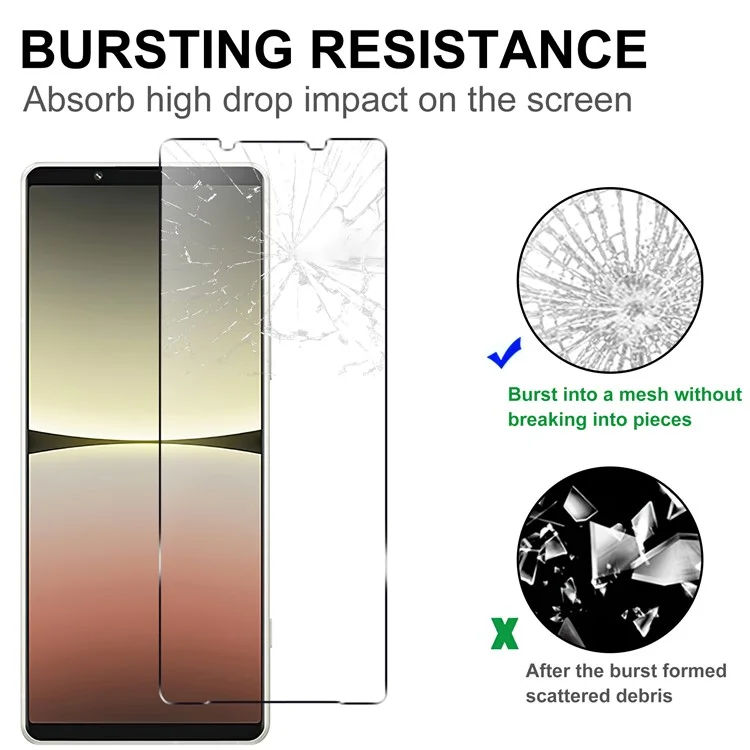 For Sony Xperia 10 V Tempered Glass Phone Screen Protector 2.5D Arc Edge Anti-explosion HD Clear Screen Film