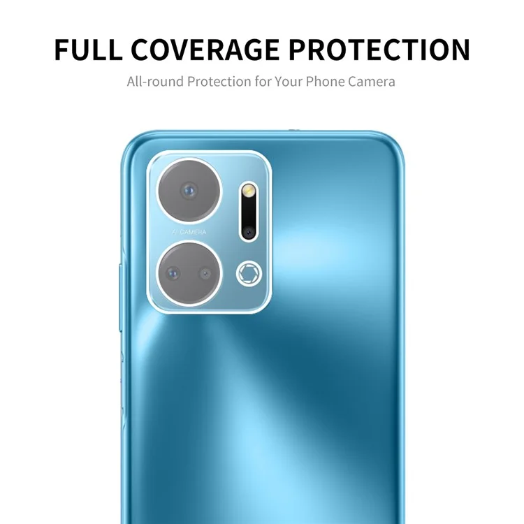 ENKAY HAT PRINCE 2Pcs Camera Lens Protector for Honor X7a 4G , Clear Tempered Glass Rear Back Camera Lens Film