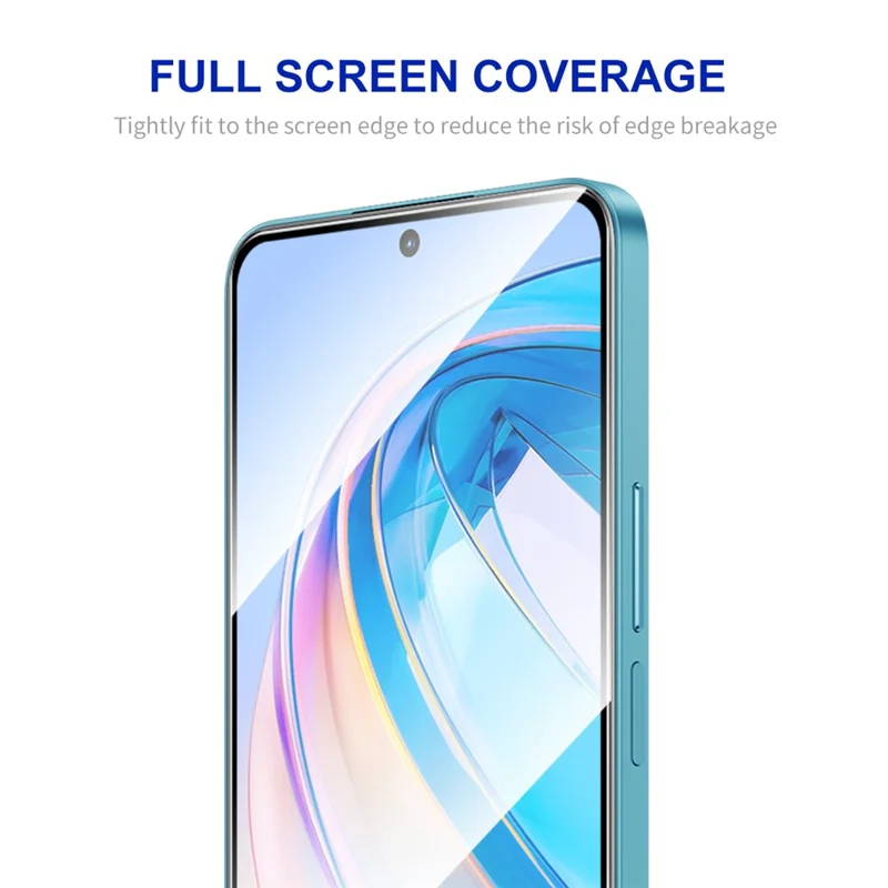 ENKAY HAT PRINCE 2Pcs for Honor X8a 4G Full Glue Full Screen Protector 0.26mm 9H 2.5D High Aluminium-silicon Glass Silk Printing Film