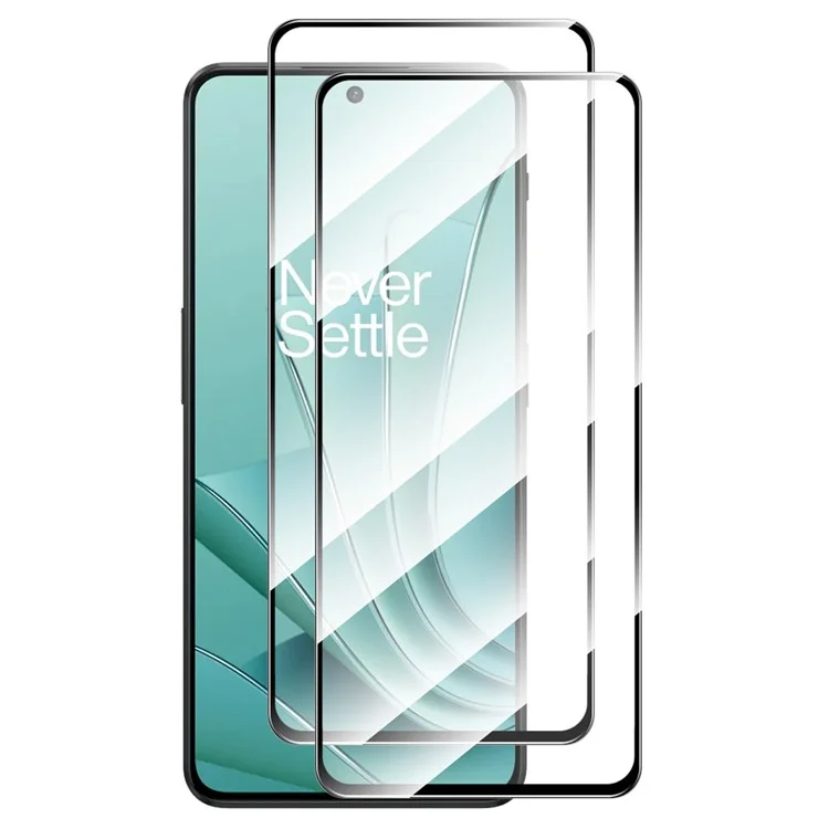 ENKAY HAT PRINCE Protecteur d'écran plein écran 2 pièces pour OnePlus Nord 3 5G / Ace 2V Verre en aluminium-silicium haute qualité 0,26 mm 9H 2,5D Film d'impression en soie à colle totale