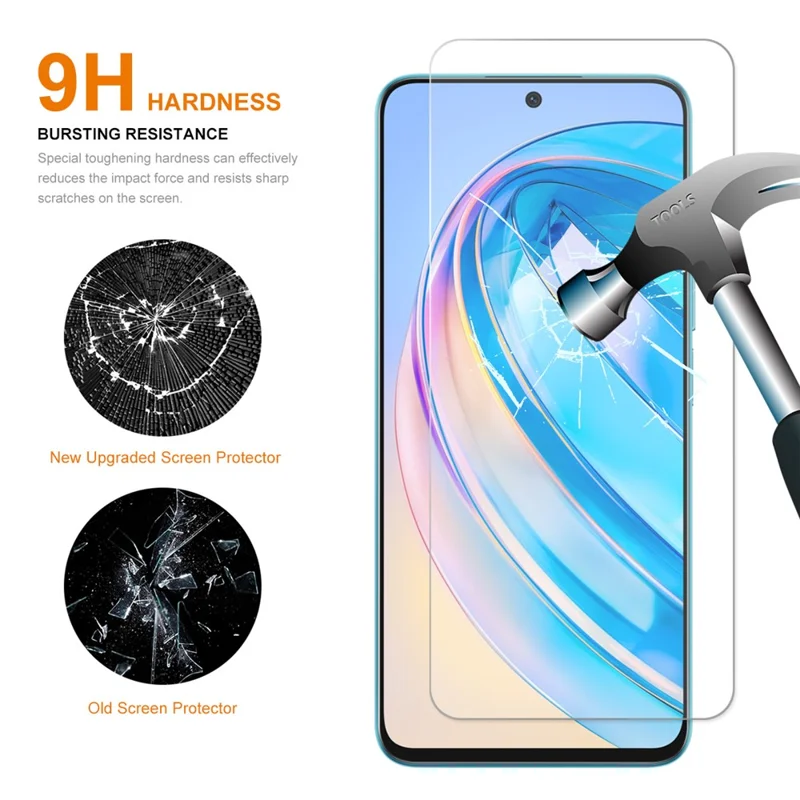 ENKAY HAT PRINCE for Honor X8a 4G Anti-explosion Screen Protector 0.26mm 9H 2.5D High Aluminium-silicon Glass Phone Screen Film