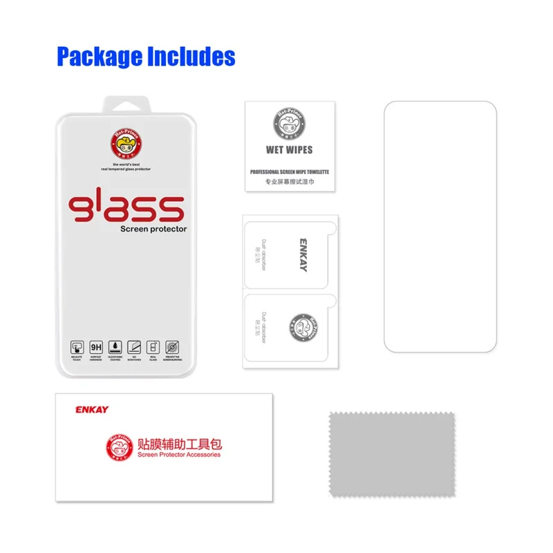 ENKAY HAT PRINCE for Honor X8a 4G Anti-explosion Screen Protector 0.26mm 9H 2.5D High Aluminium-silicon Glass Phone Screen Film