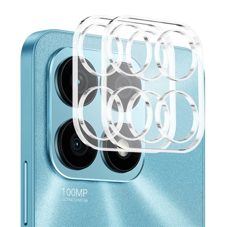 ENKAY HAT PRINCE 2 Piezas Para Honor X8a 4G HD Protector de lente de cámara de teléfono móvil de cristal templado Película protectora 