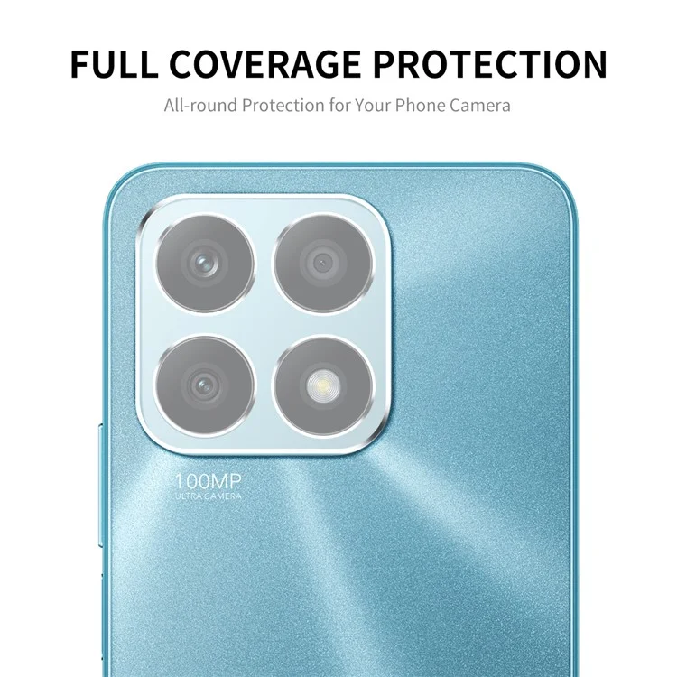 ENKAY HAT PRINCE 2 Piezas Para Honor X8a 4G HD Protector de lente de cámara de teléfono móvil de cristal templado Película protectora 
