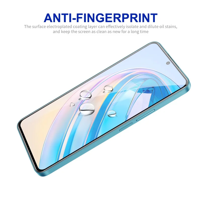 ENKAY HAT PRINCE 10Pcs for Honor X8a 4G High Aluminium-silicon Glass Film 0.26mm Silk Printing 9H 2.5D Screen Protector