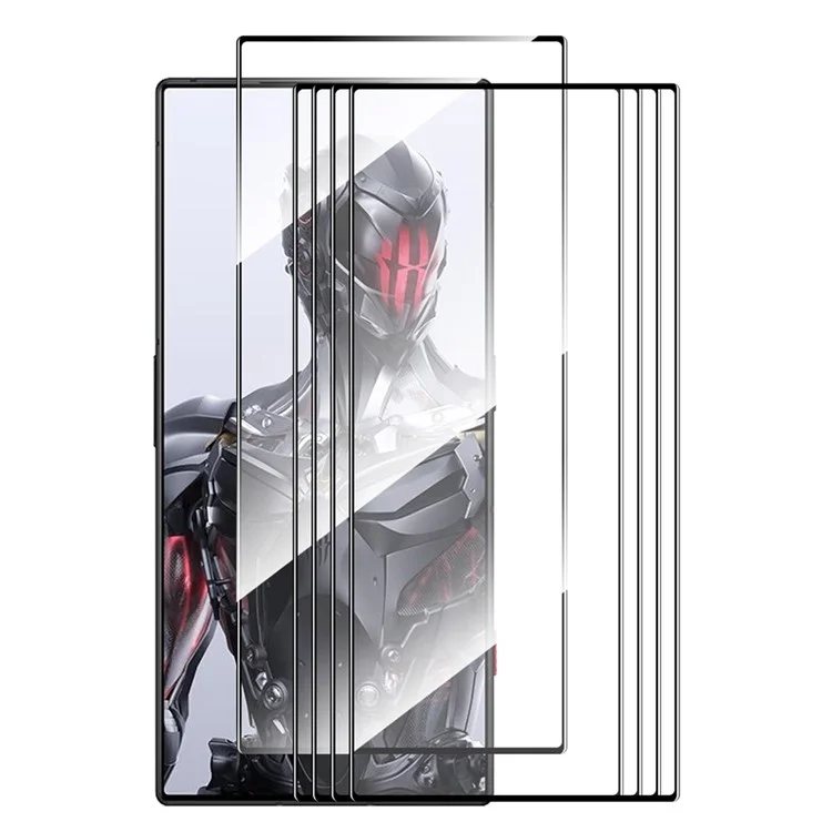 ENKAY HAT PRINCE 5Stück für ZTE nubia Red Magic 8 Pro 5G / 8 Pro+ 5G Seidendruckbildschirmschutz Hochaluminium-Silizium-Glas 2.5D 9H 0,26 mm Bildschirmfolie