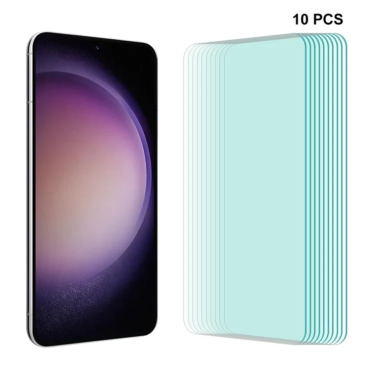 ENKAY HAT PRINCE 10Pcs / Set para Samsung Galaxy S23 Protetor de Tela Ultrafino de 0,18 mm Vidro Antiarranhões de Alta Alumina-silício [Suporta Desbloqueio de Impressão Digital Ultrassônica]