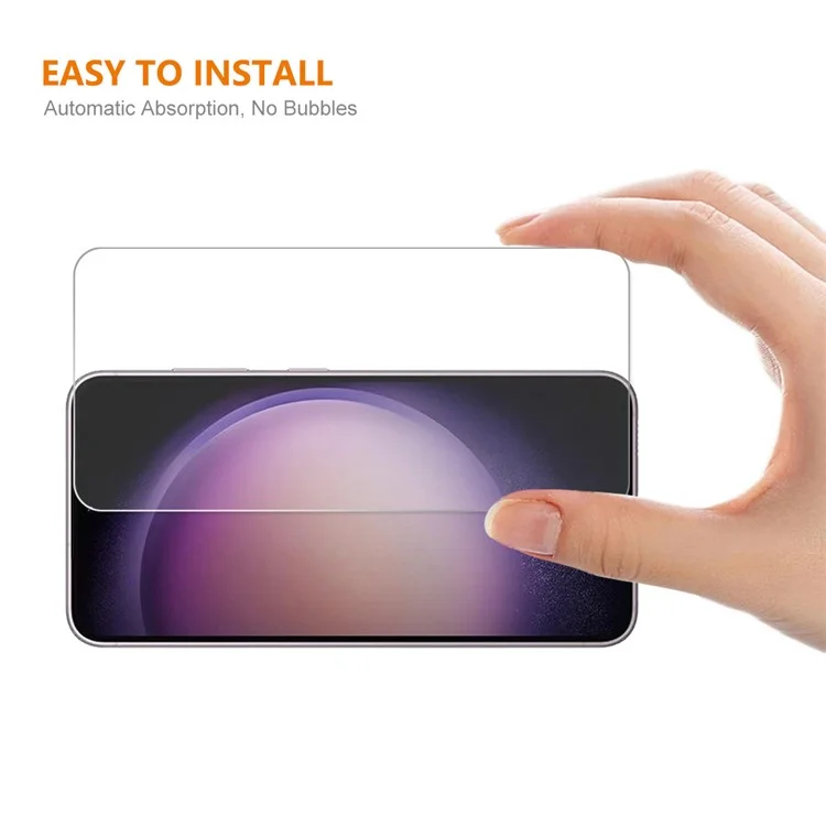 ENKAY HAT PRINCE 10Pcs / Set para Samsung Galaxy S23 Protetor de Tela Ultrafino de 0,18 mm Vidro Antiarranhões de Alta Alumina-silício [Suporta Desbloqueio de Impressão Digital Ultrassônica]