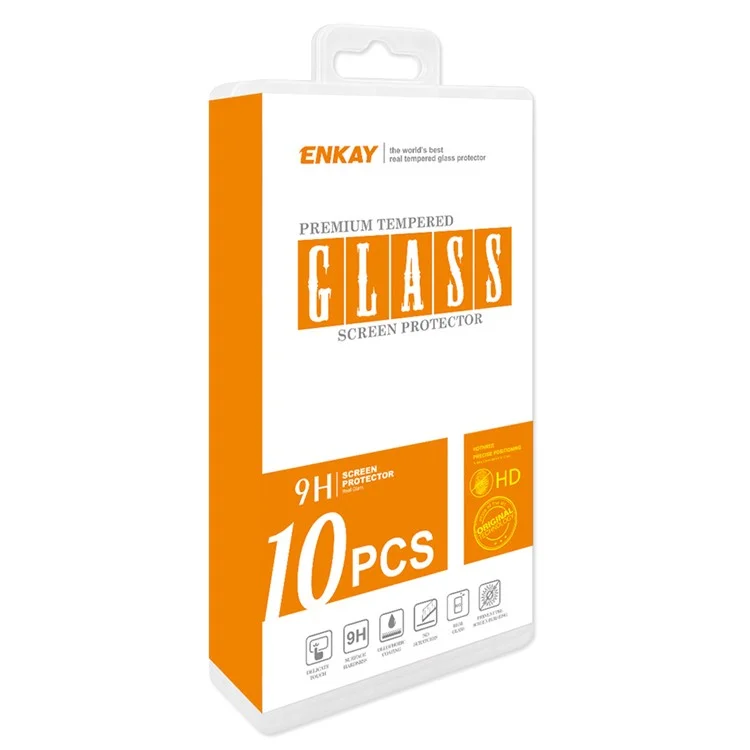 ENKAY HAT PRINCE 10Pcs / Set para Samsung Galaxy S23 Protetor de Tela Ultrafino de 0,18 mm Vidro Antiarranhões de Alta Alumina-silício [Suporta Desbloqueio de Impressão Digital Ultrassônica]