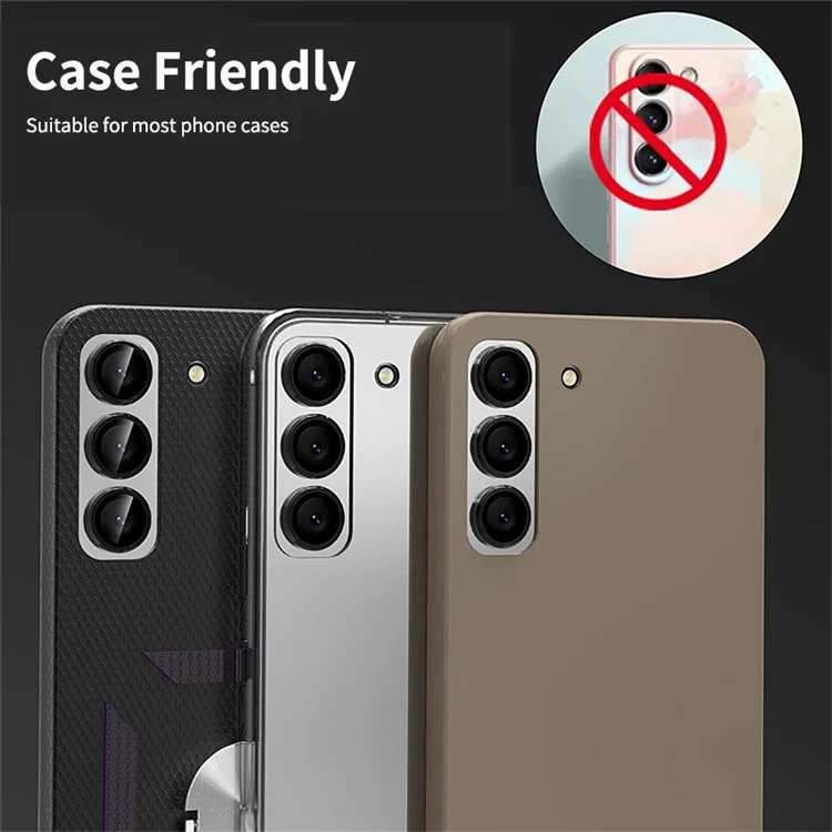 ENKAY HAT PRINCE For Samsung Galaxy A54 5G Aluminum Alloy+Tempered Glass Camera Lens Protector Set Camera Ring Cover - Black