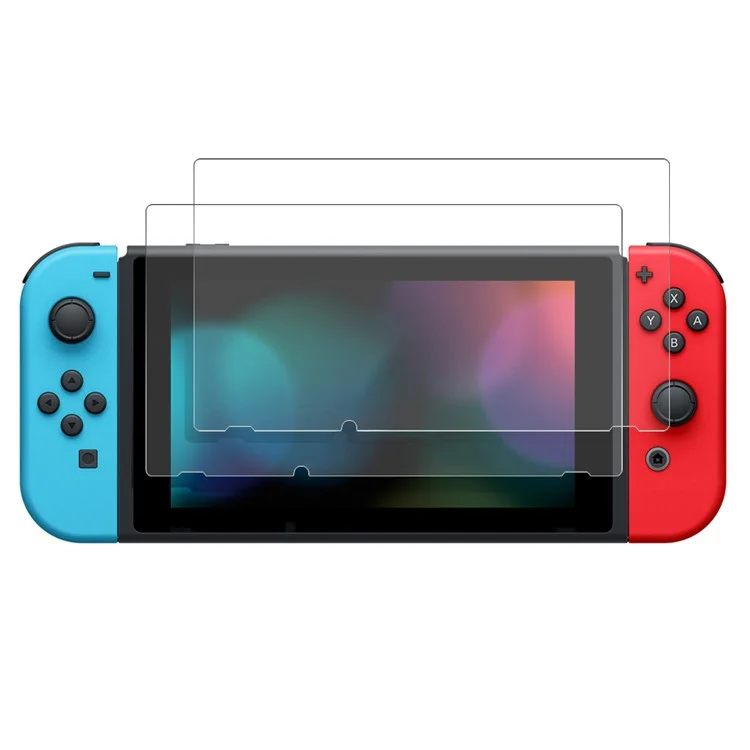 NORTHJO 2 Stück / Set A+ für Nintendo Switch Panzerglas Bildschirmschutzfolie 0,3 mm 2,5D Anti-Kratzer-Folie - Transparent