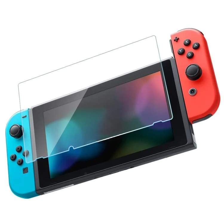 NORTHJO 2 Stück / Set A+ für Nintendo Switch Panzerglas Bildschirmschutzfolie 0,3 mm 2,5D Anti-Kratzer-Folie - Transparent