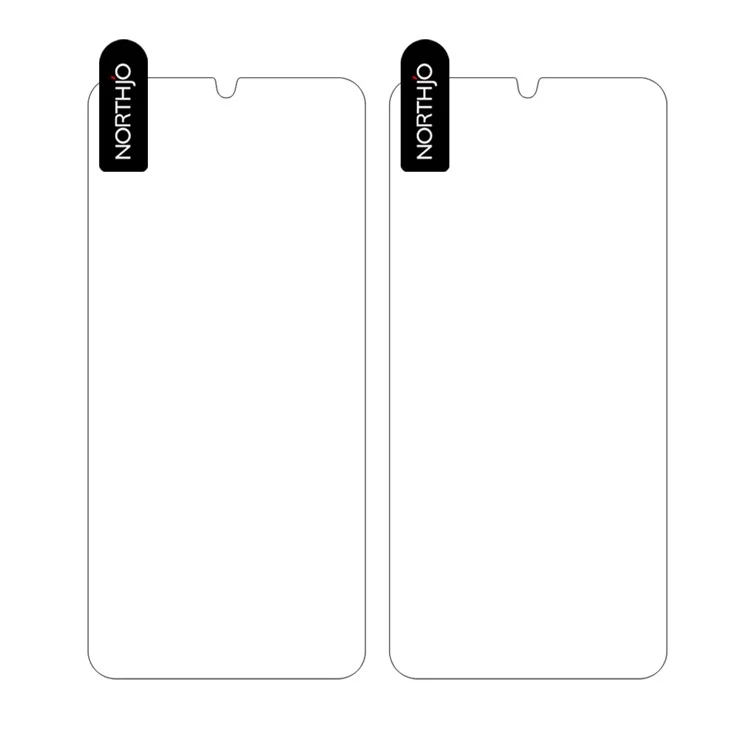 NORTHJO 2Pcs A+ Clear Screen Protector for Samsung Galaxy A34 5G, Shatterproof 0.3mm 2.5D Tempered Glass Film - Transparent