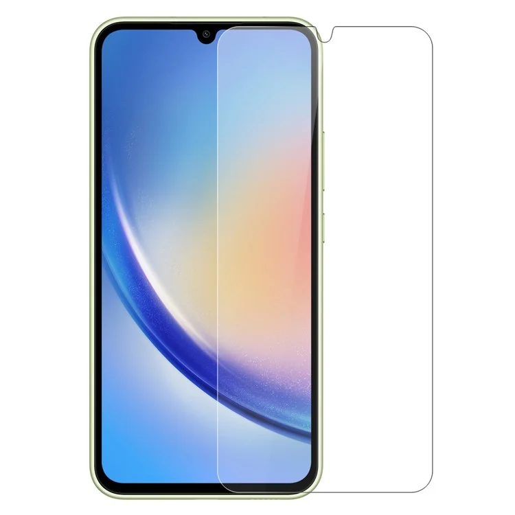 NORTHJO 2Pcs A+ Clear Screen Protector for Samsung Galaxy A34 5G, Shatterproof 0.3mm 2.5D Tempered Glass Film - Transparent
