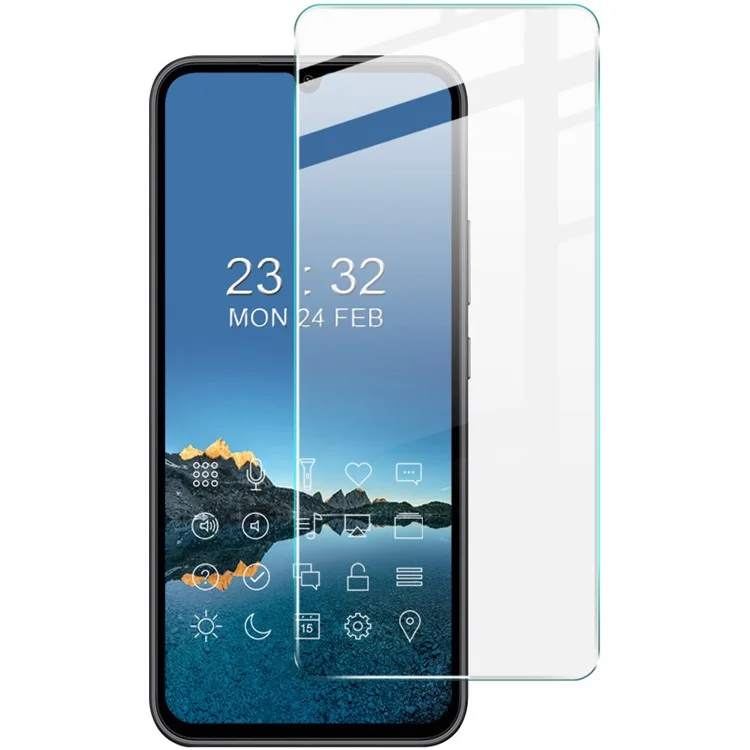 IMAK H Series para Samsung Galaxy A24 4G (162.1 x 77.6 x 8.3mm) Película protectora de pantalla de vidrio templado a prueba de arañazos, transparente y a prueba de rotura para teléfono