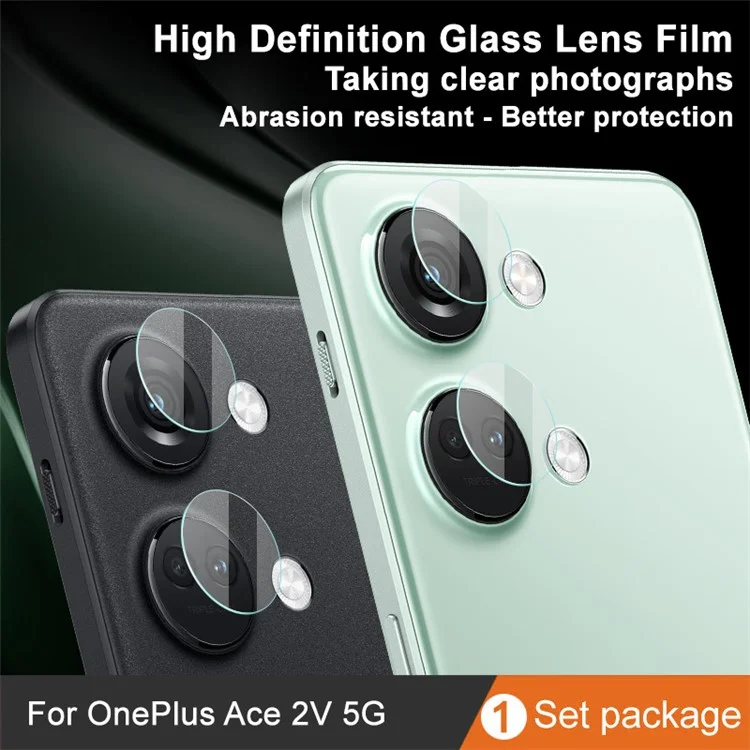 IMAK 1 Set for OnePlus Nord 3 5G / Ace 2V Tempered Glass Camera Covers HD Clear Camera Lens Films Guards