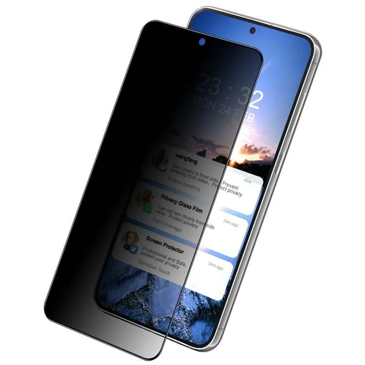IMAK For Samsung Galaxy S23+ / S22+ 5G Anti-Spy Tempered Glass Screen Protector Full Glue Phone Screen Film (Fingerprint Unlock Version)