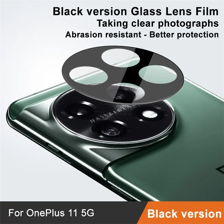 IMAK For OnePlus 11 5G Phone Rear Camera Lens Protector HD Clear Tempered Glass Film (Black Version)