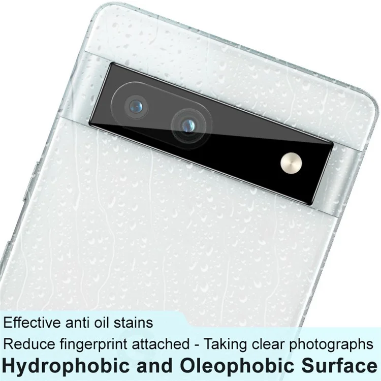 Protector de lente de cámara IMAK para Google Pixel 7a, película de vidrio templado de instalación sin burbujas (versión negra)