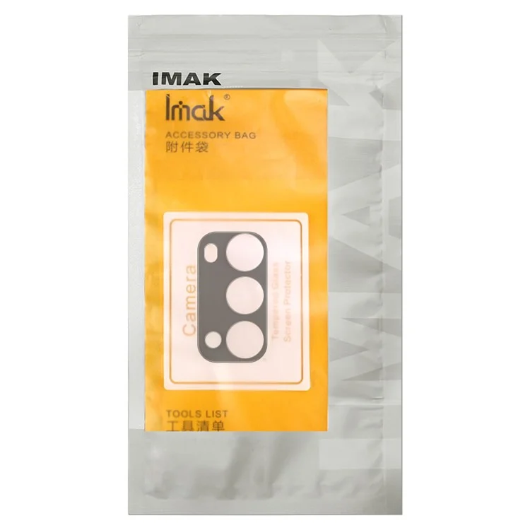 IMAK Anti-scratch Camera Lens Protector for Realme C55 Tempered Glass Lens Film+Acrylic Lens Cap (Versão Preta)