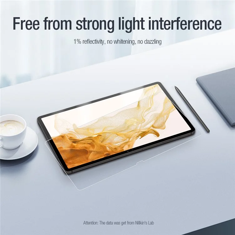 NILLKIN Pure Series für Samsung Galaxy Tab S10+ / S9+ / S8+ / S7 FE / S7+ Anti-Reflexions-Schutzglas aus Corning Gorilla Glass, Vollbild-HD-Anti-Kratzer-Film