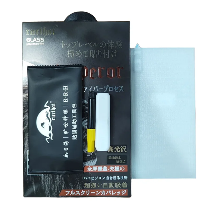 RURIHAI For Huawei P60 / P60 Pro High Definition Screen Protector 3D Curved UV Liquid Tempered Glass Film, Support Fingerprint Unlock