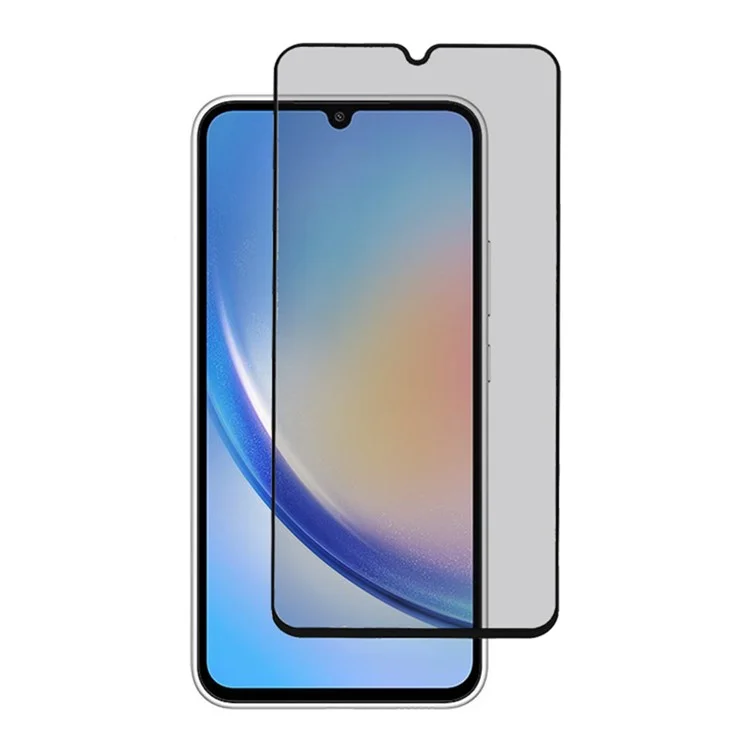 Per Samsung Galaxy A24 4G (162,1 x 77,6 x 8,3 mm) Silk Printing Screen Protector Full Glue Complete Covering Tempered Glass Phone Film