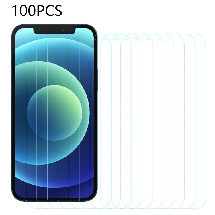 Compra a granel 100 unidades para iPhone 12 mini 5.4 polegadas Anti-Explosão Filme Ultra Claro Arco Borda Vidro Temperado Protetor de Tela