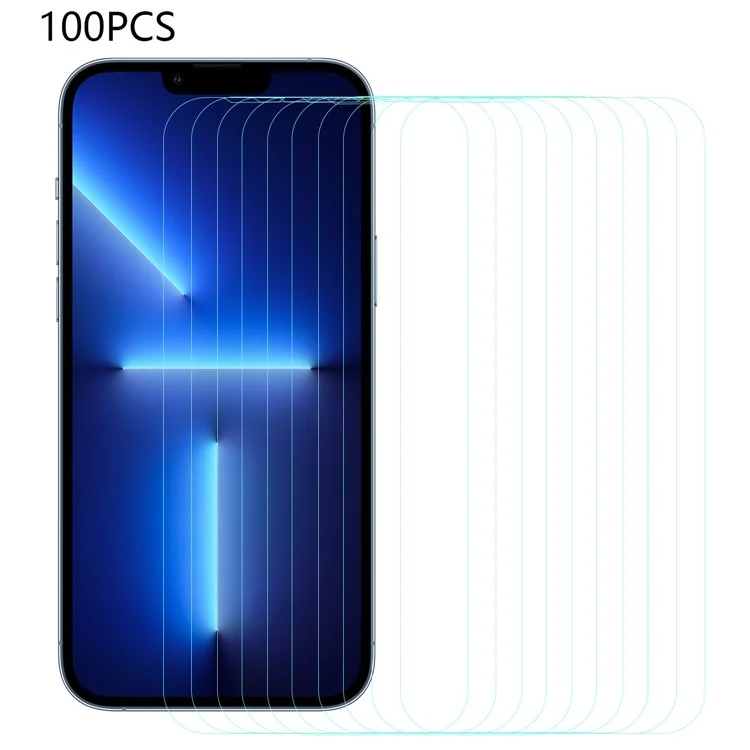 Großeinkauf 100 Stück für iPhone 13 Pro Max 6,7 Zoll Vollklebe-Panzerglas Anti-Explosions-Folie Ultra Clear Arc Edge Bildschirmschutz