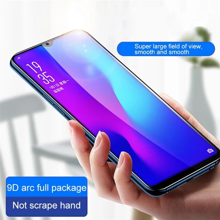 Phone Full Screen Protector for Xiaomi Redmi Note 12 4G , 9D Silk Printing Side Glue Tempered Glass Film
