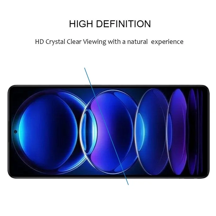 For Xiaomi Redmi Note 12 Pro 4G / Note 11 Pro 4G (MediaTek) / Note 11 Pro 5G (Qualcomm) Silk Printing Full Phone Screen Protector HD Clear Full Glue Tempered Glass Film