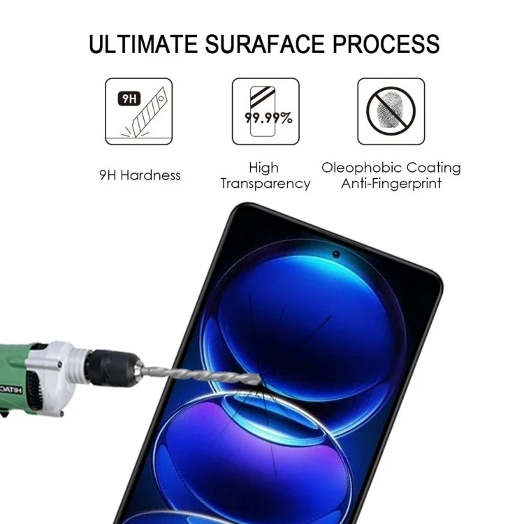 Para Xiaomi Redmi Note 12 Pro 4G Impressão de Seda Protetor de Tela Cheia HD Clea Completa Filme de Vidro Temperado