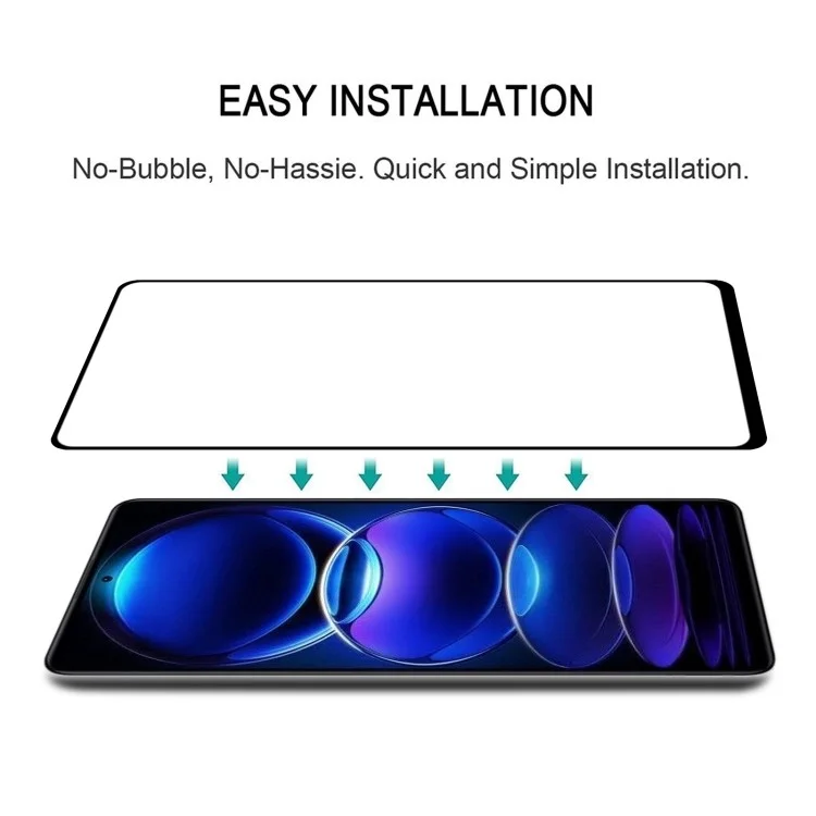 Para Xiaomi Redmi Note 12 Pro 4G / Note 11 Pro 4G (MediaTek) / Note 11 Pro 5G (Qualcomm) Silk Printing Full Phone Screen Protector HD Clear Full Glue Tempered Glass Film