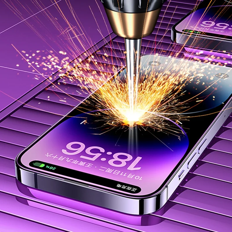 WEKOME For iPhone 14 Pro Anti-Dust 9D Curved Phone Screen Protector Corning Gorilla Glass HD Clear Screen Film