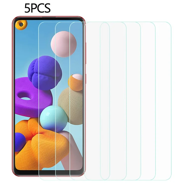 5Pcs / Pack Screen Protector for Samsung Galaxy A21s , 0.3mm 2.5D Anti-Scratch Tempered Glass Film