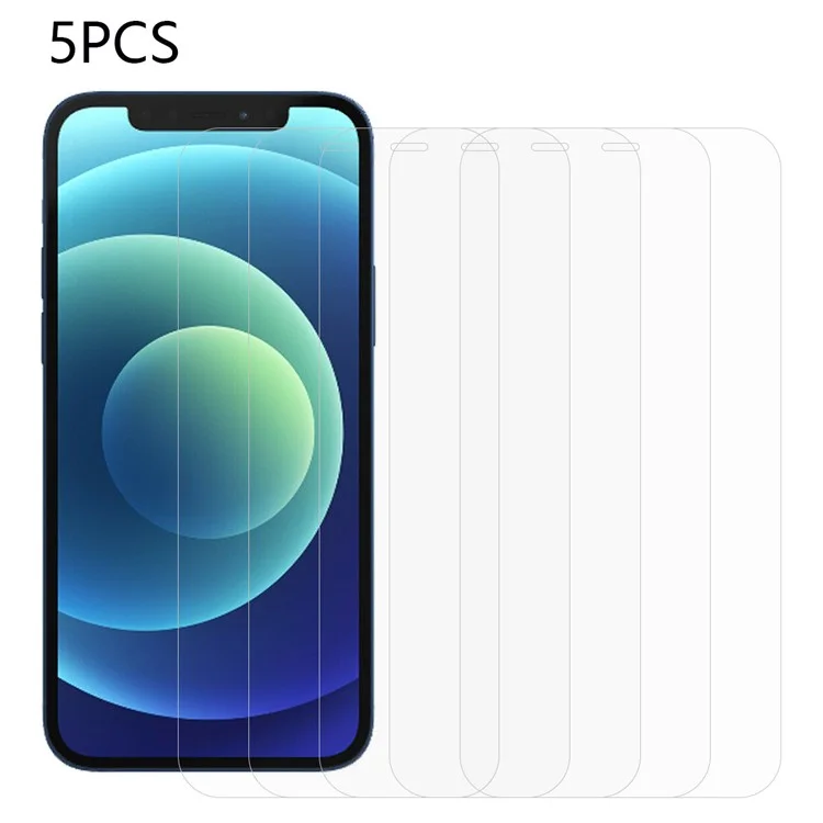 5 piezas / Juego para iPhone 12 / 12 Pro Protector de pantalla antiexplosión 2.5D 0.3 mm Película de vidrio templado