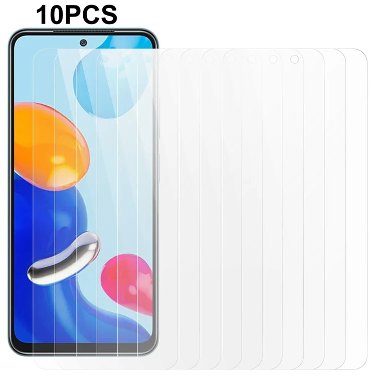 10 Pcs / Set pour Xiaomi Redmi Note 11 4G (Qualcomm) / Note 11S 4G Protecteur d'écran en verre trempé 0,3 mm 2,5D Film clair HD
