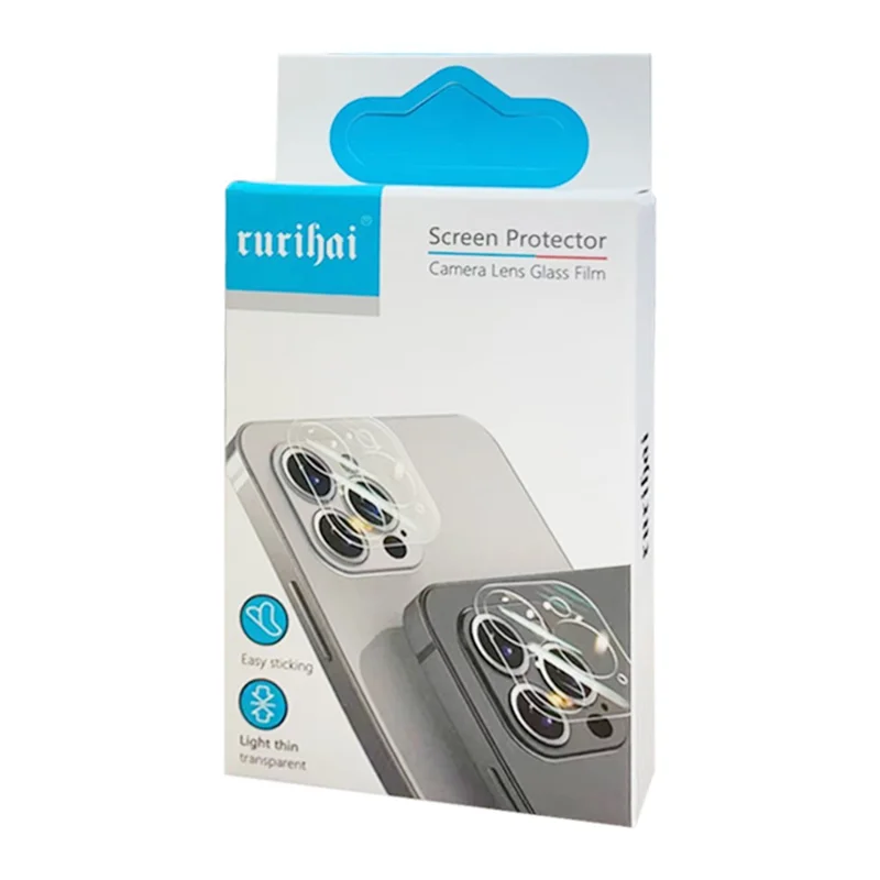 RURIHAI For Oppo Find N2 Flip 5G 3D Camera Lens Protector High Aluminum-silicon Glass Film + Small Rear Screen Protector