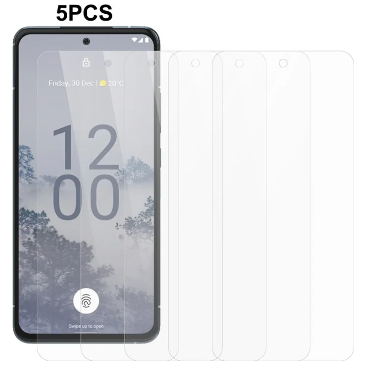 5 шт. в упаковке Защитная пленка для Nokia X30 5G 0,3 мм 2,5D HD Clear Tempered Glass Screen Protector