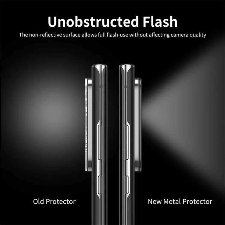 ENKAY HAT PRINCE Para Samsung Galaxy S23 Ultra Teléfono Protector de Lente Trasero Aleación de Aluminio Marco Protector de Lente - Negro