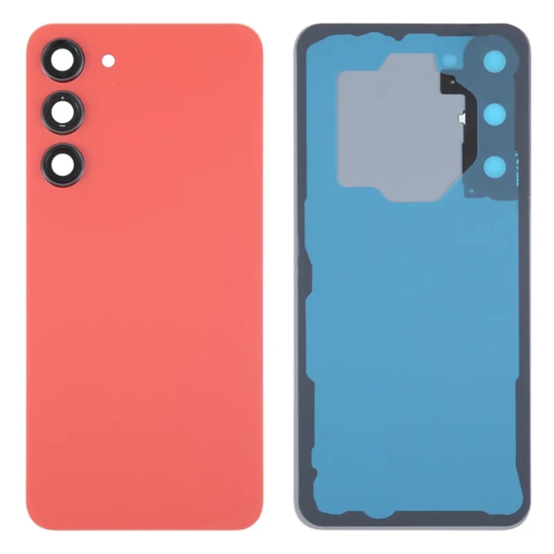 For Samsung Galaxy S23+ S916 Battery Housing with Adhesive Sticker + Camera Lens Cover - Red