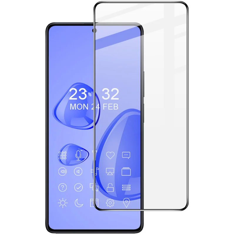 IMAK Pro+ Series for Xiaomi Redmi Note 12 Turbo / Poco F5 5G Tempered Glass Film Anti-Dust 9H Hardness HD Full Screen Protector