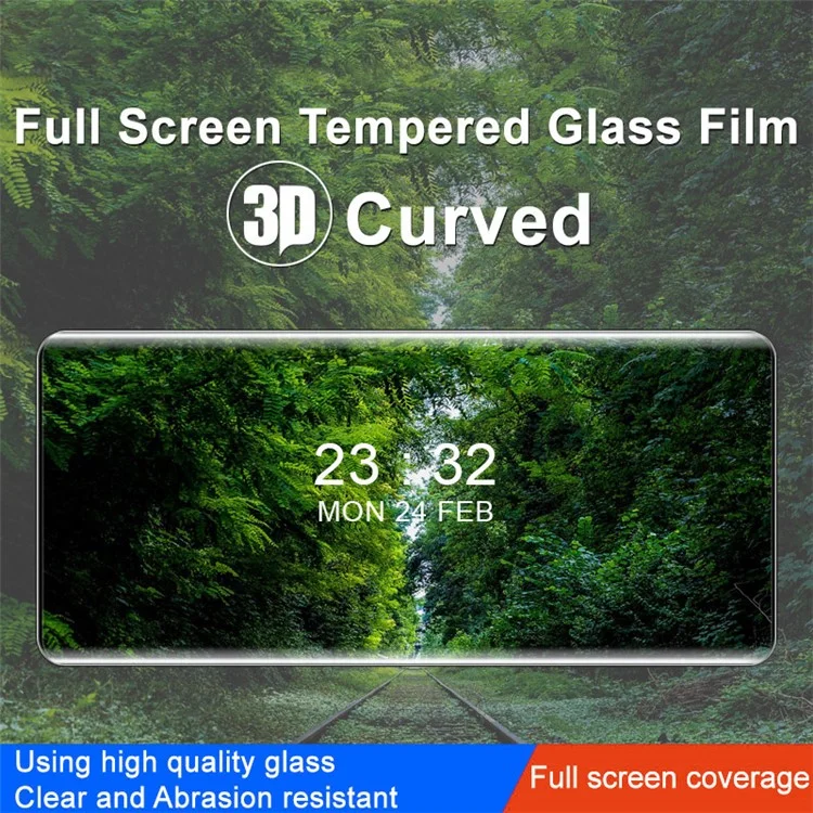 IMAK per Oppo Find X6 Pro Protezione dello schermo in vetro temperato anti-graffio 3D Curved Ultra Clear Full Screen Cover Film