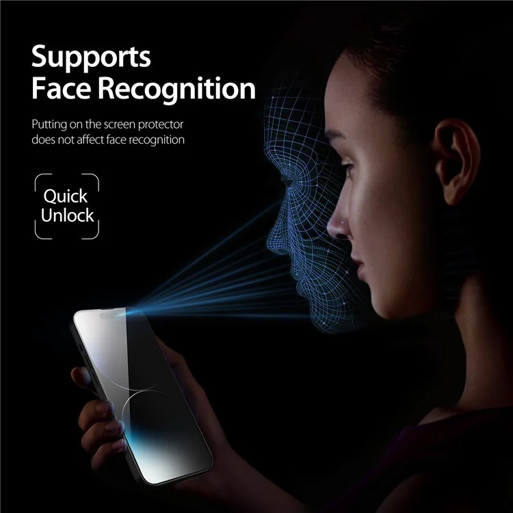 DUX DUCIS Anti-Spy Screen Protector für iPhone 14 Pro Max, 30-Grad Anti-Peep High Aluminium-Silizium-Glasfilm